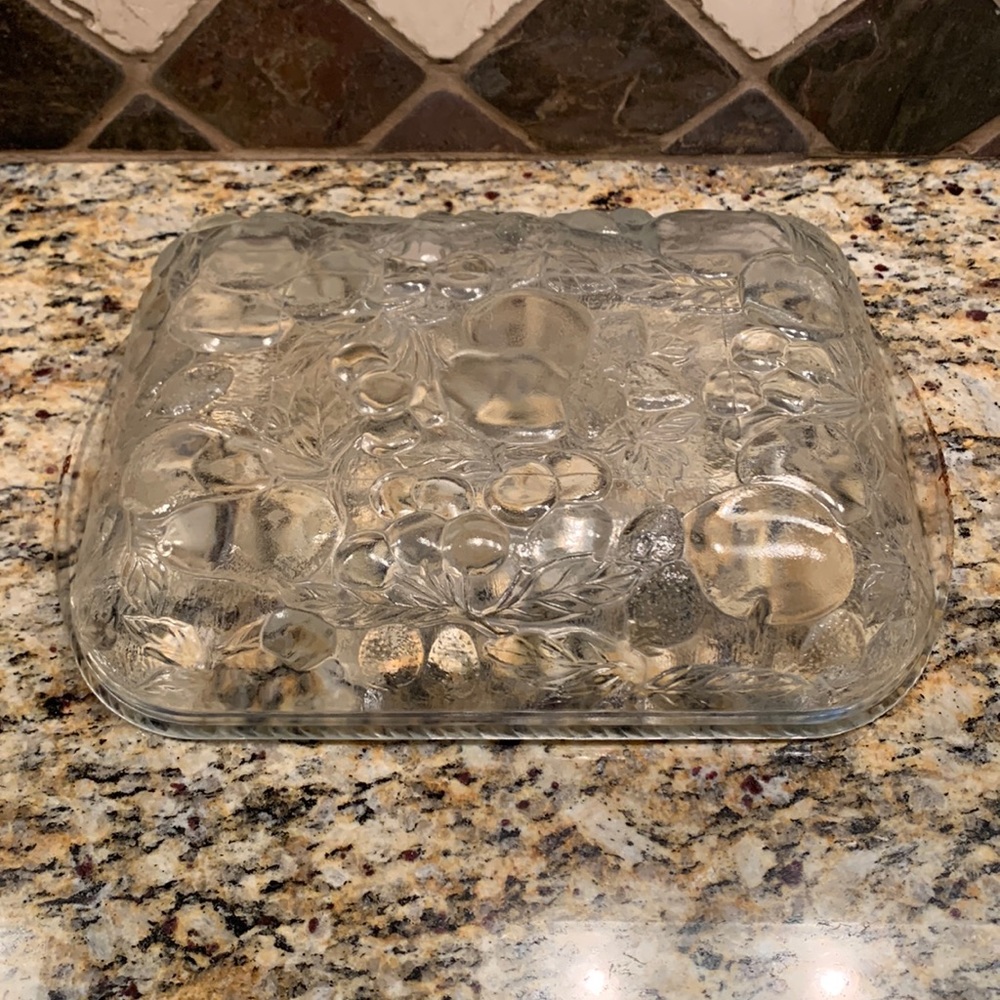 Cherries glass rectangular baker - Picture 2 of 5